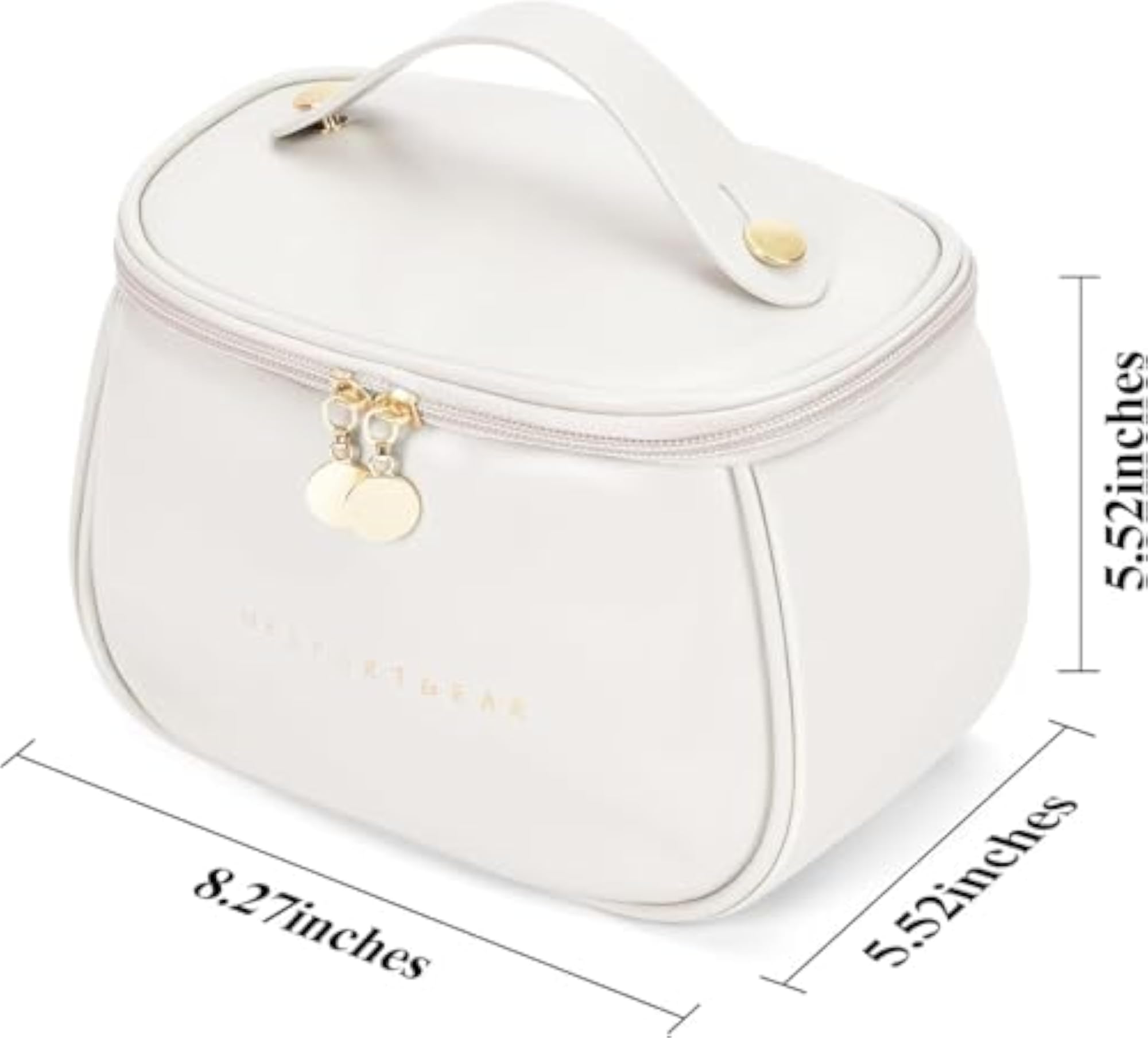 Portable Waterproof Travel Leather Cosmetic Makeup Bag